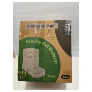 Gardner Pet 6.5L Gravity Pet Waterer Automatic Dispenser Black Dog Cat NEW